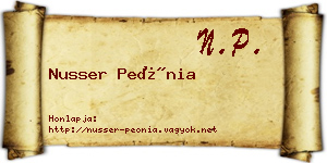 Nusser Peónia névjegykártya